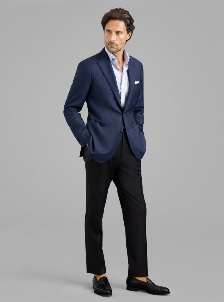 10 Navy Blazer And Black Slacks Outfit Combinations To Impress