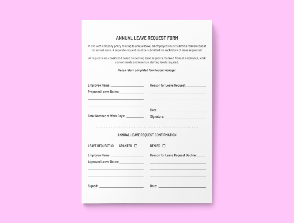 120 Sample Annual Leave Request Form Page 8 Free To Edit Download