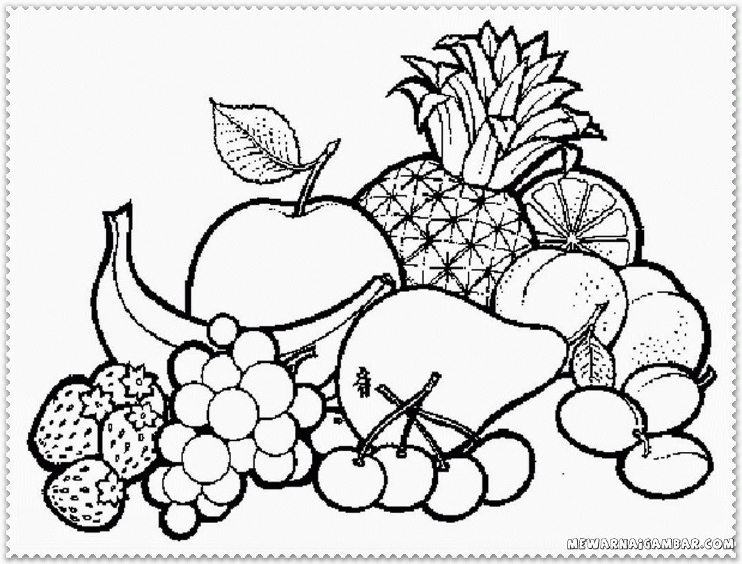 13 Top Fresh Fruit Coloring Pages For Kids Coloring Pages