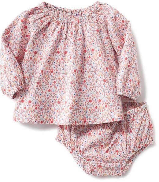 2 Piece Split Back Top And Bloomer Set For Baby Old Navy Baby Girl