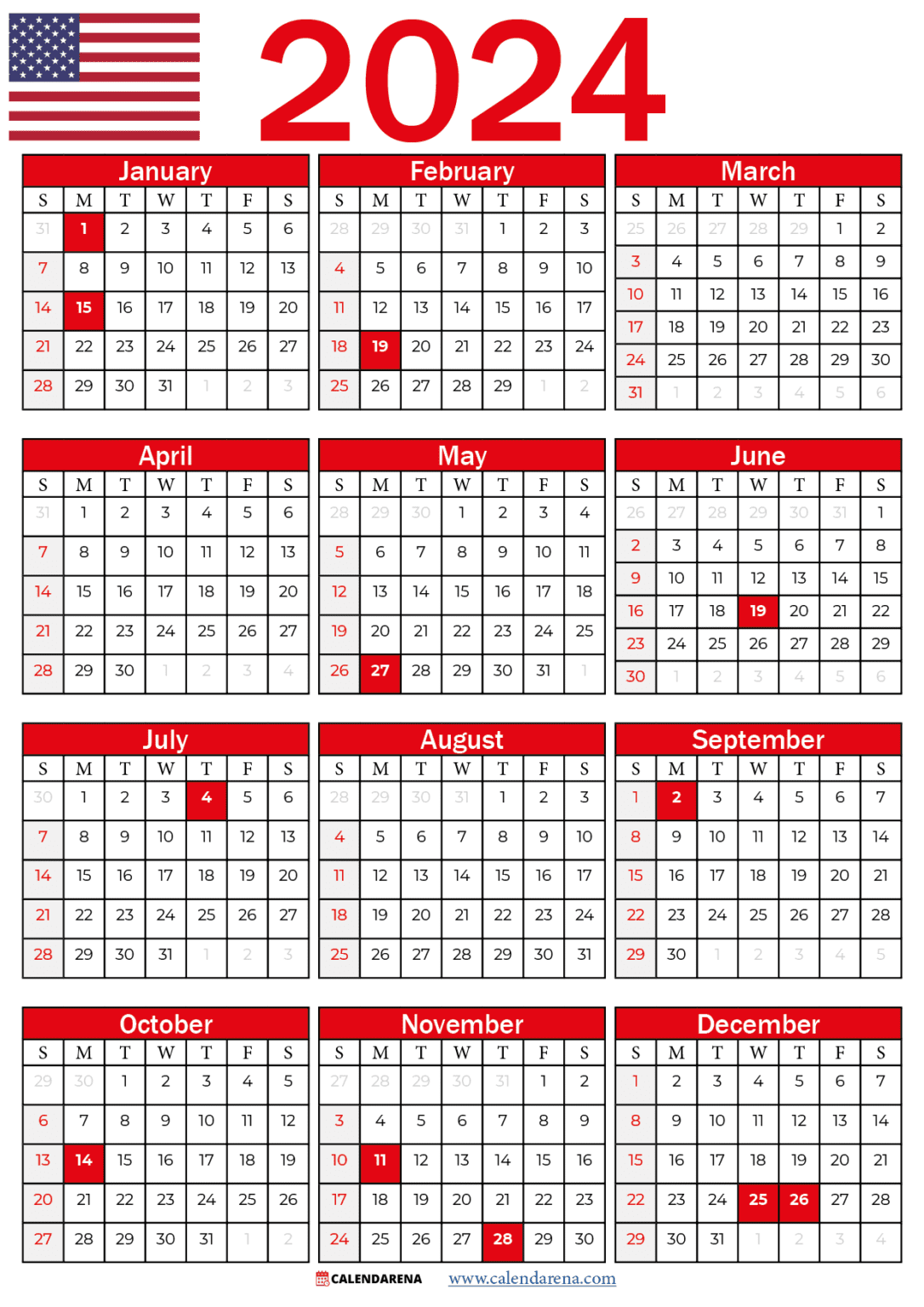 2024 Us Calendar: Master The Year's Schedule For Success