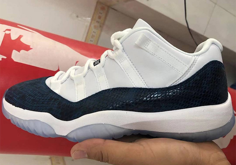 Air Jordan 11 Low Navy Blue Snakeskin Cd6846 102 Release Date Sbd