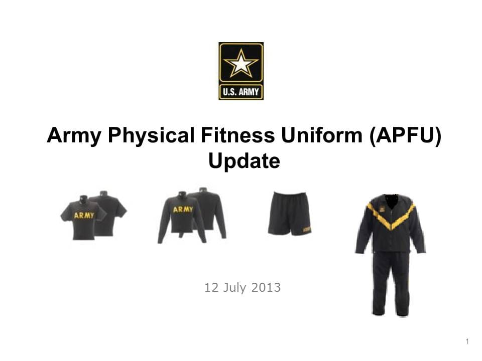 Army Pt Uniform Regulation Temperature Guide