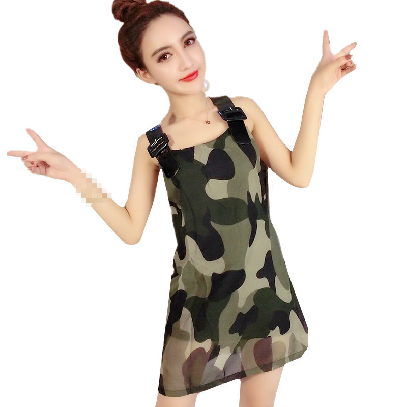 B2365 Summer 2020 New Women Fashionable Nightclub Sexy Military