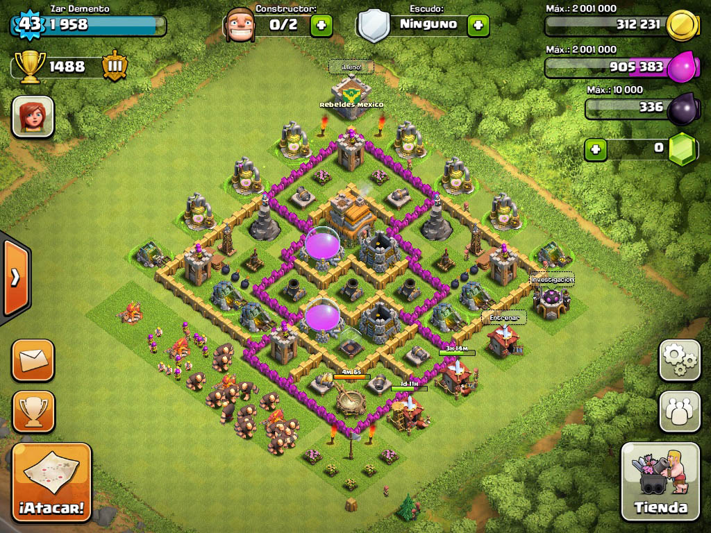 Best Defense Base For Town Hall Level 4 Clash Of Clans Defense