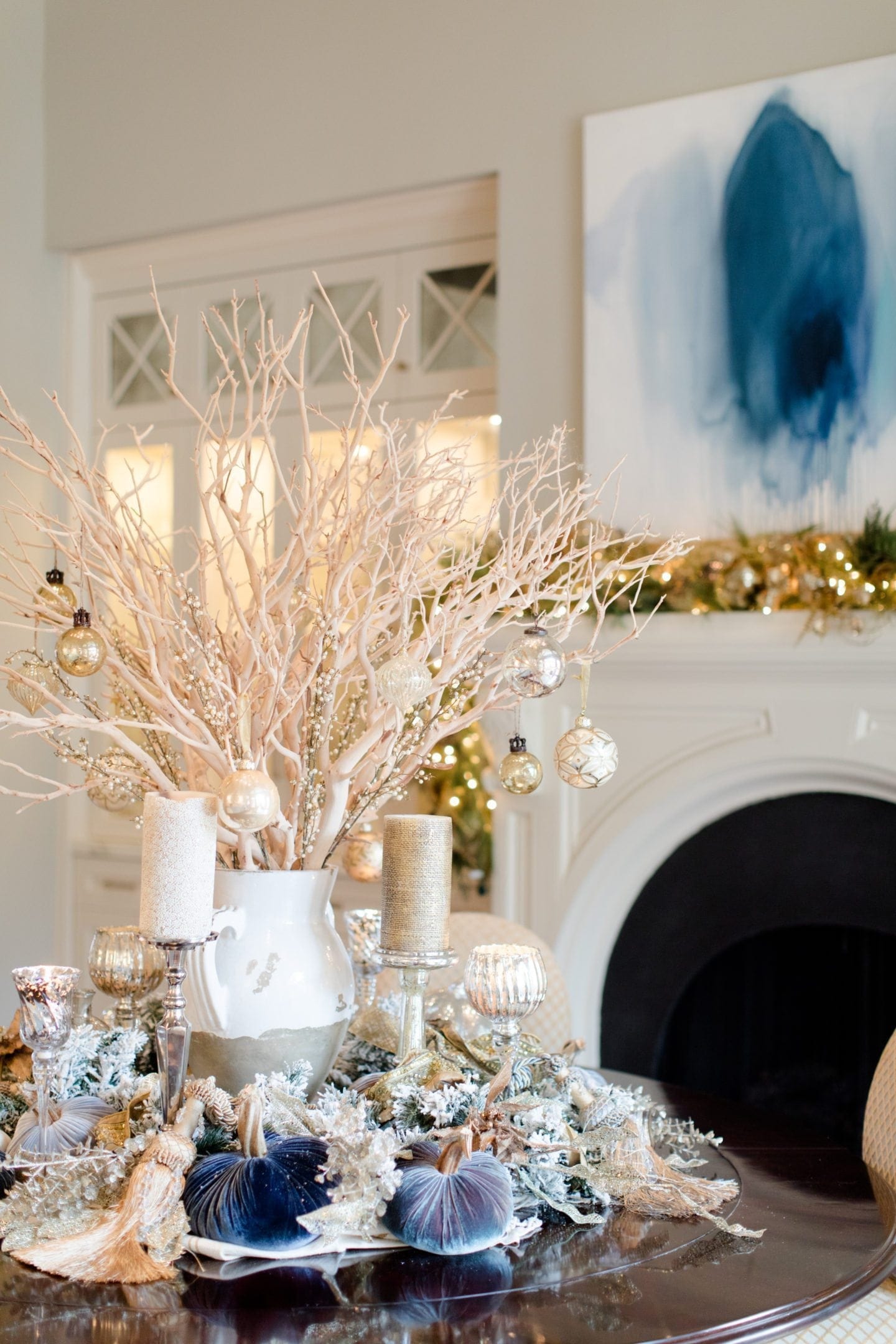 Blue Christmas Decorating Ideas A Tour Of Our Home