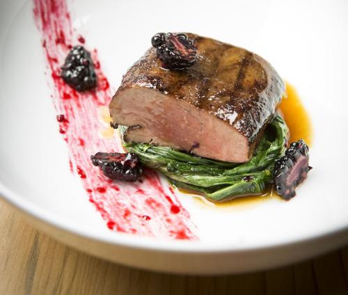 Calf Liver Blackberry Puree Spinach