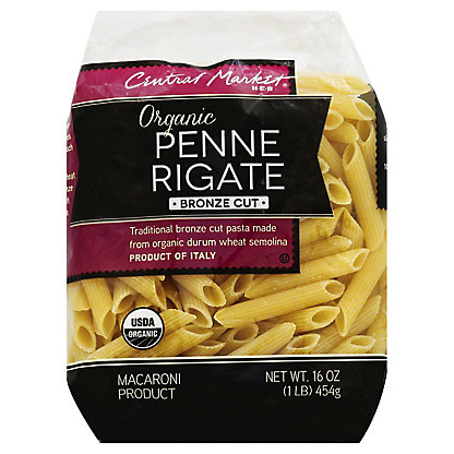 Central Market Organic Whole Wheat Penne Rigate Bronze Cut Pasta Shop