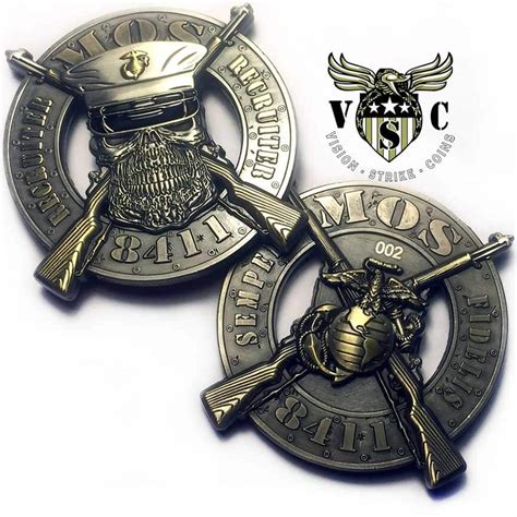 Combat 1371 Mos Usmc Military Challenge Coin Ubicaciondepersonas Cdmx