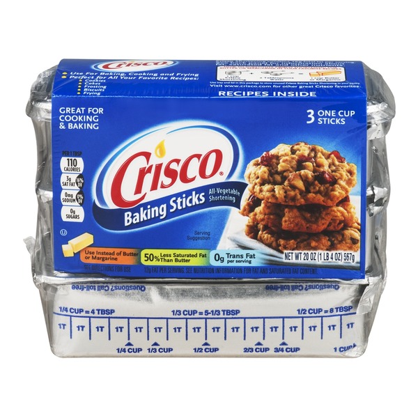 Crisco All Vegetable Shortening Baking Stick 6 7 Oz Ralphs