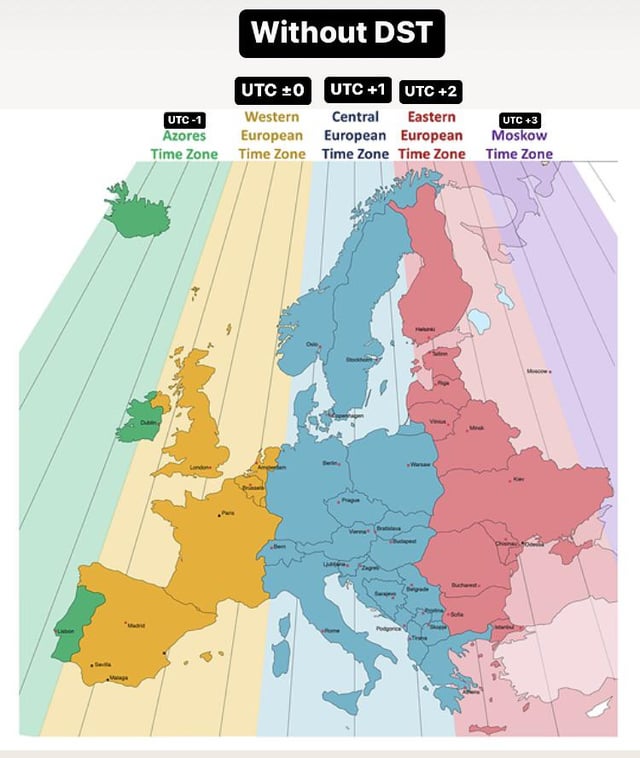 Do You Agree With This Map Of Proposed Time Zones For Europe R Mapporn