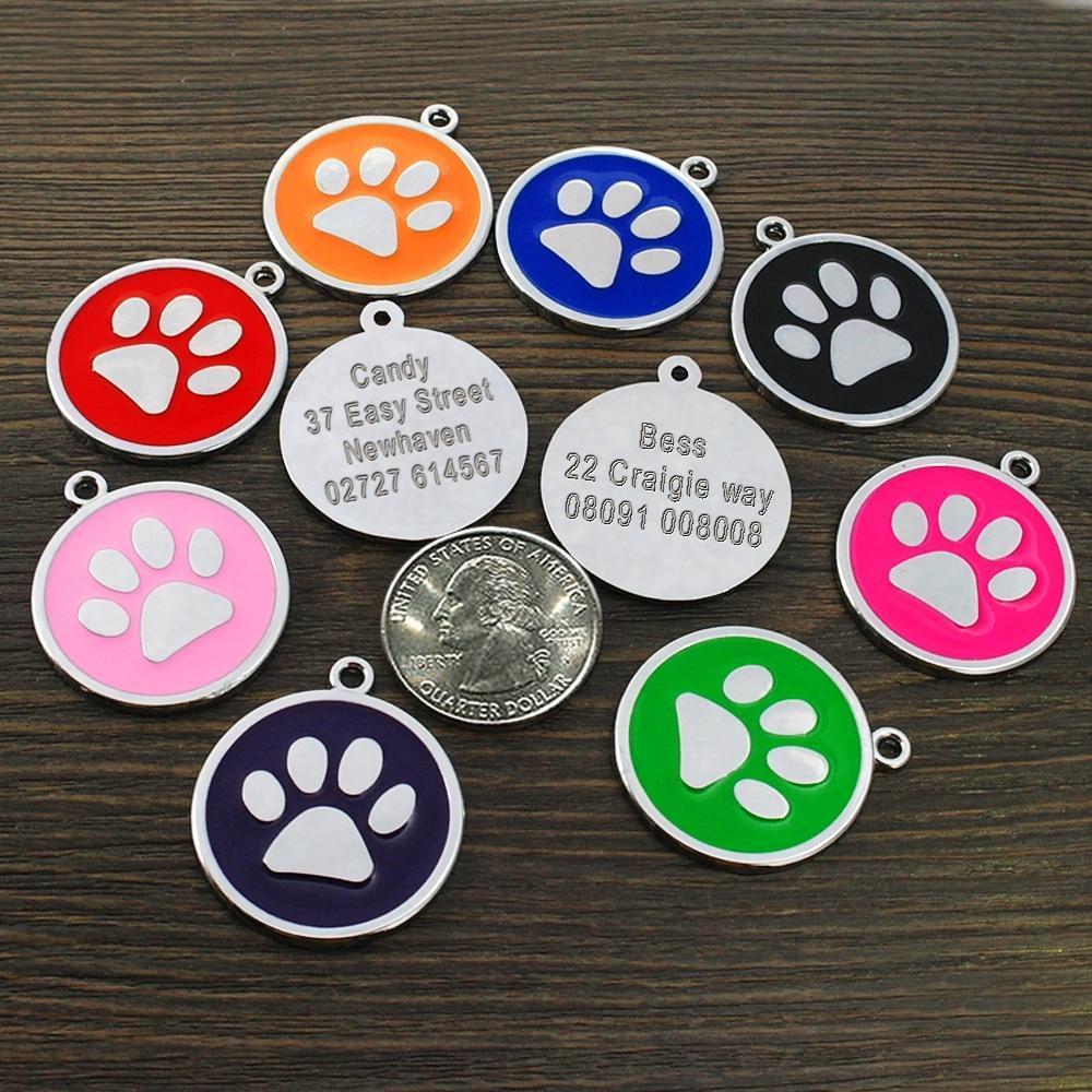 Dog Collar Personalized Custom Nylon Pet Dog Tag Collar Engraved Puppy