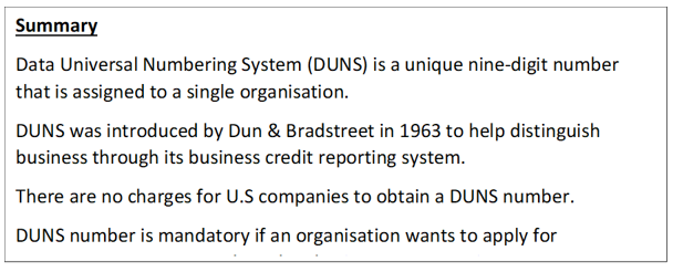 Duns Number Data Universal Numbering System For 2024