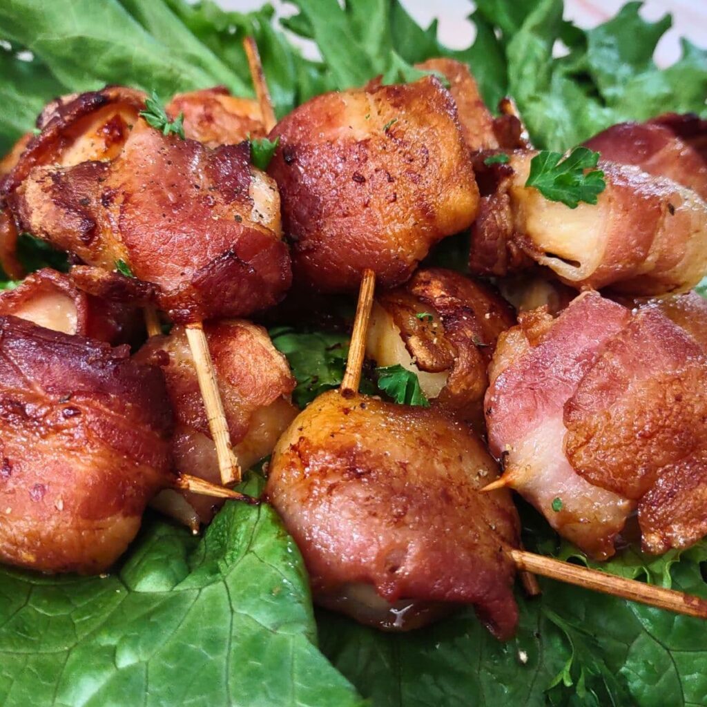 Easy Frozen Bacon Wrapped Scallops In The Air Fryer Dinners Done Quick