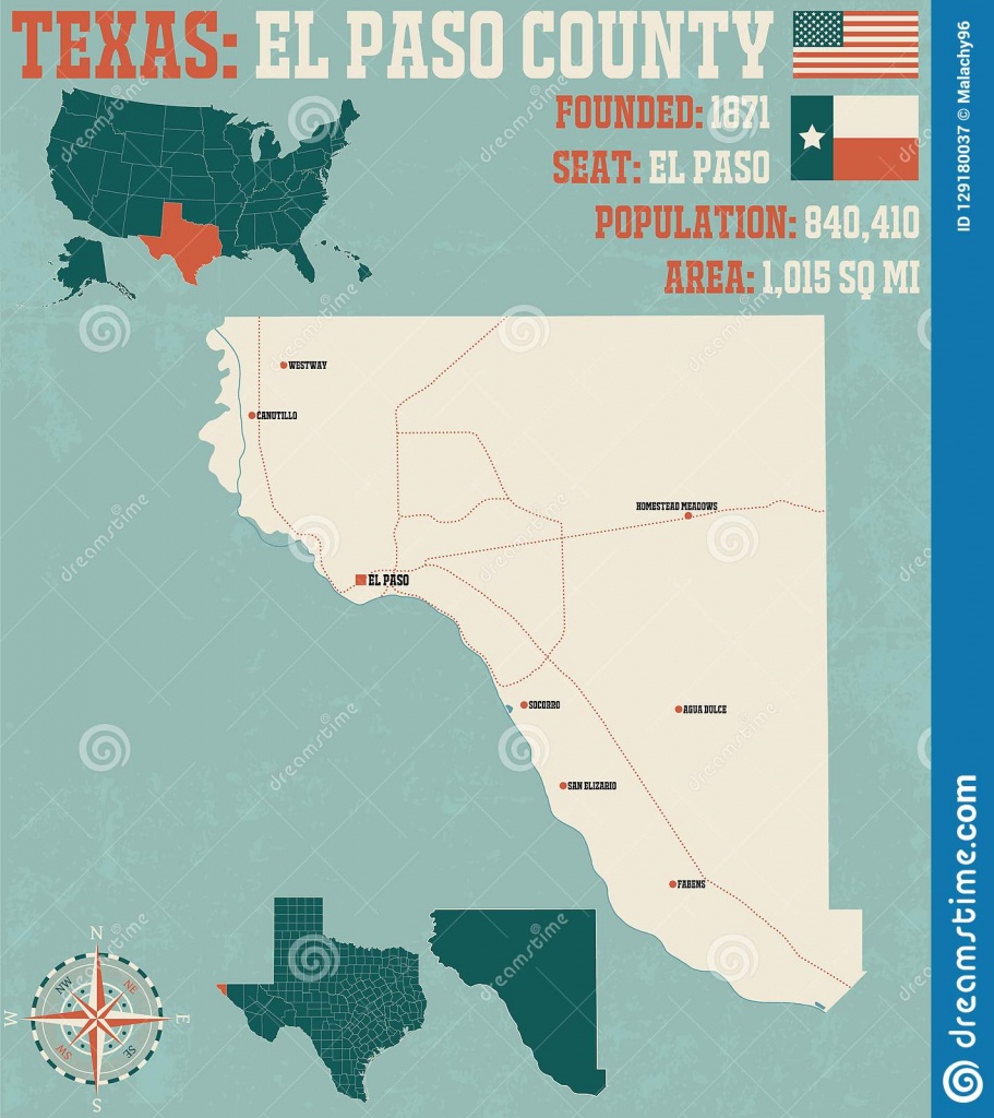 El Paso County Texas Zip Codes Map