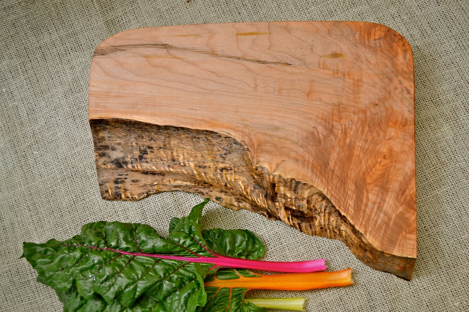 Extra Thick Natural Edge Wooden Cutting Board 250 Etsy