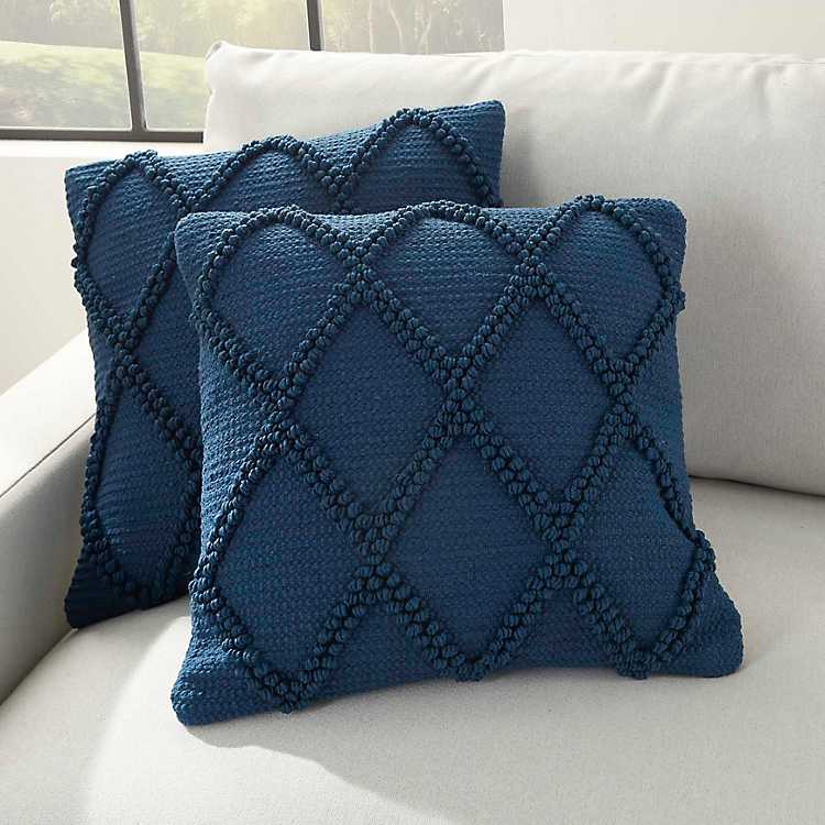 How To Decorate Your Rooms With Navy Blue Pillows Decor On The Line