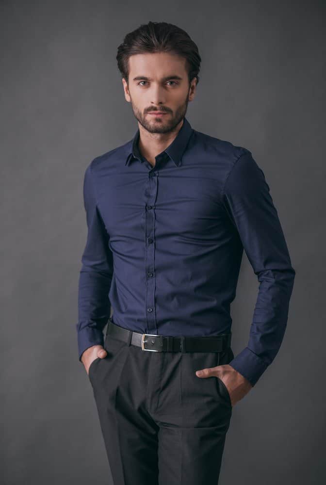 How To Wear A Navy Shirt With Black Pants Ready Sleek