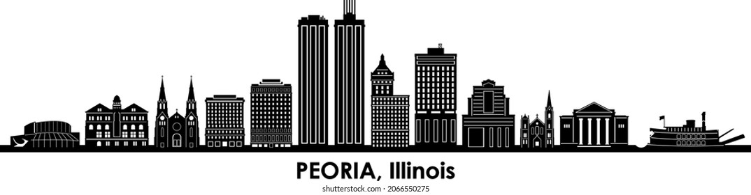 Image Peoria Illinois Skyline Large Canvas Print Buy Stock Photo