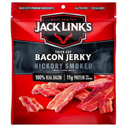 Jack Links Bacon Jerky Hickory Smoked Meat Protein Snack 2 5Oz