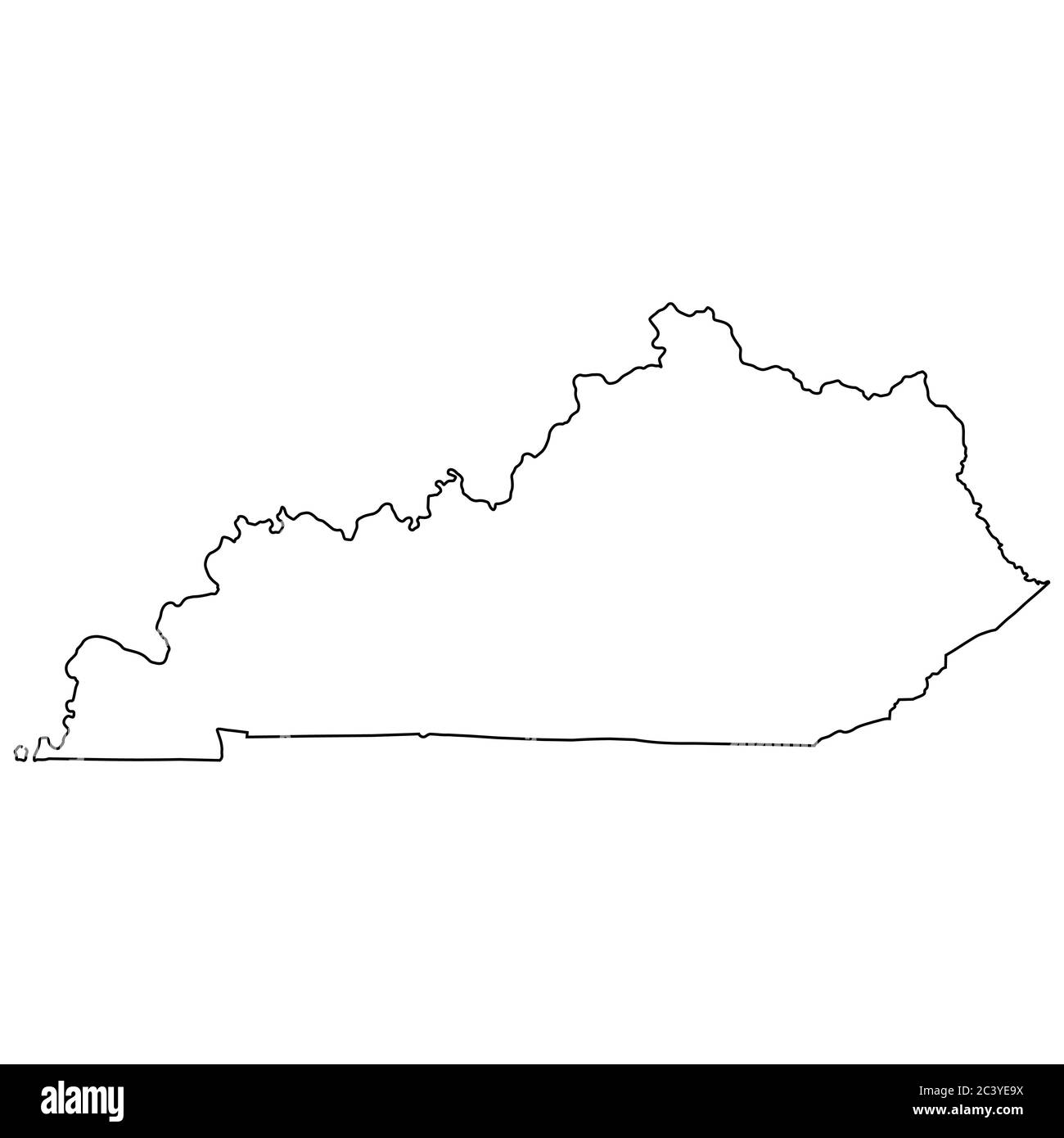 Kentucky State Map Black And White Stock Photos Images Alamy