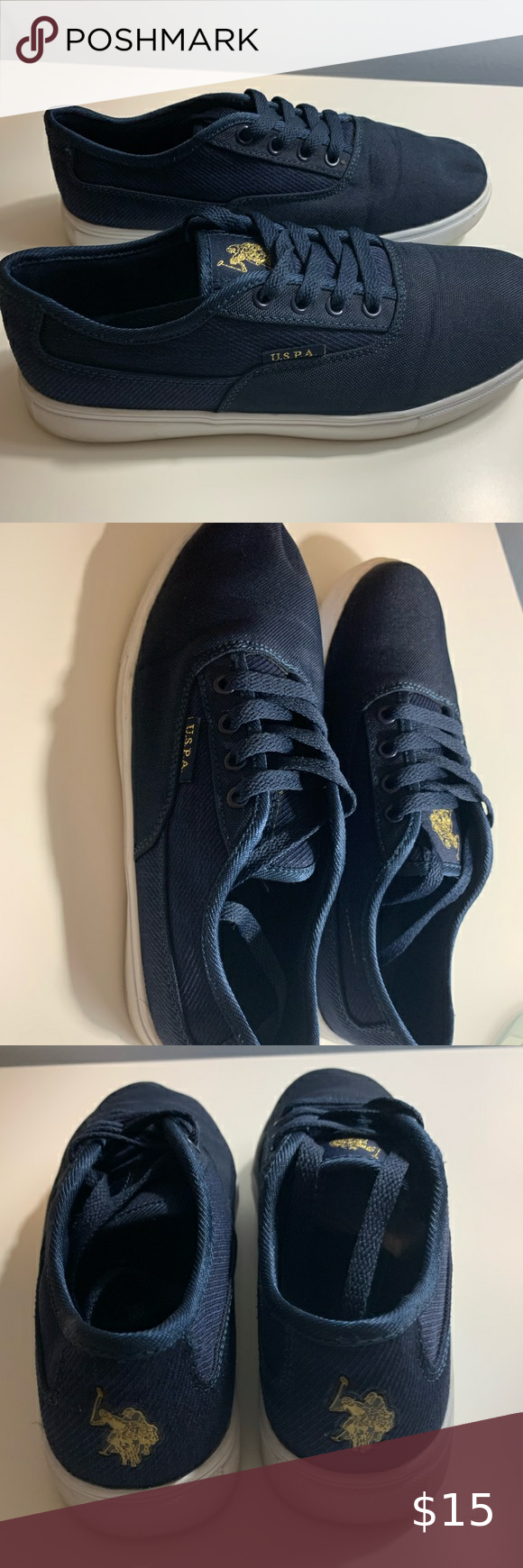 Ladies Navy Blue Tennis Shoes