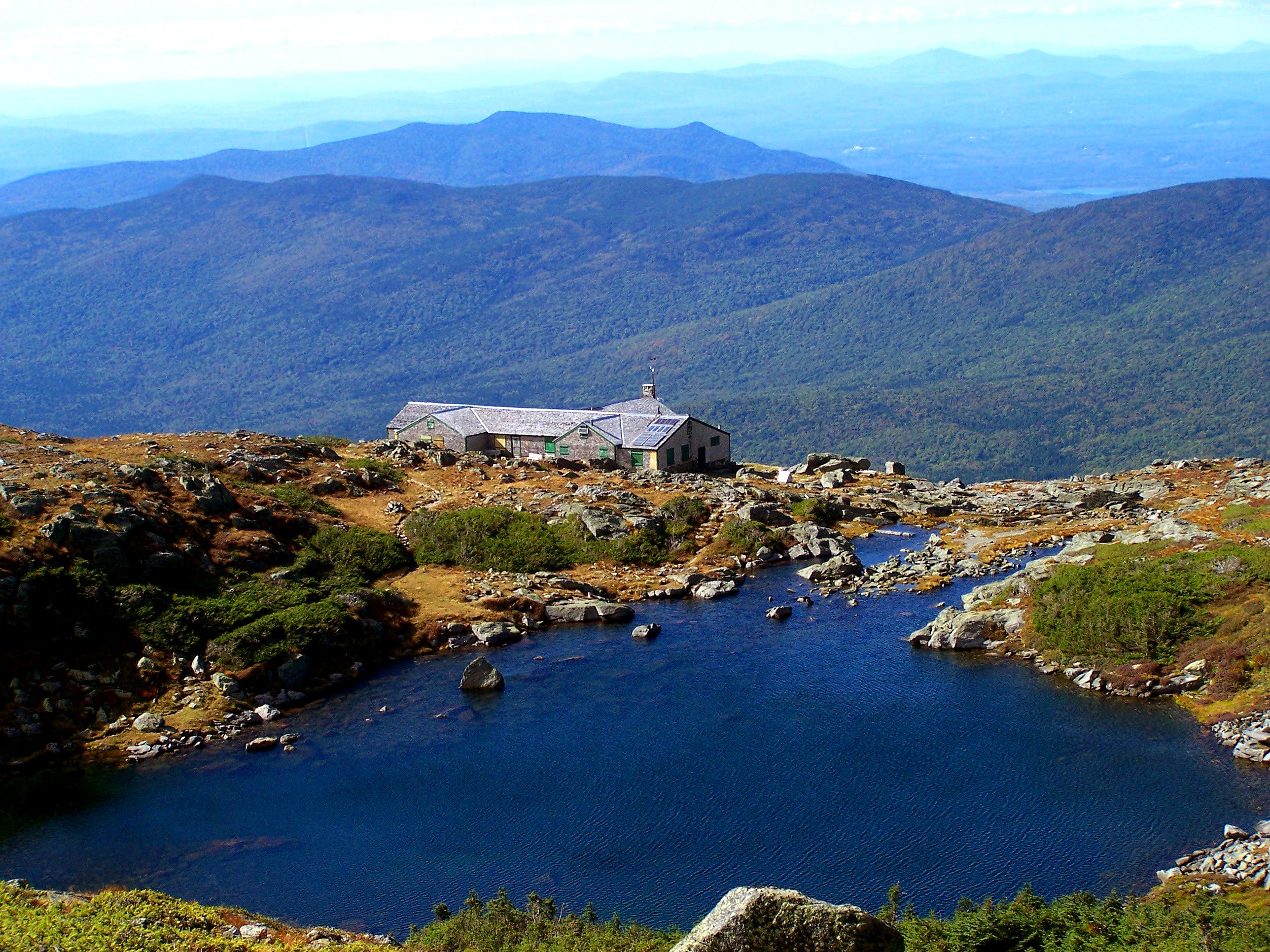 Lakes Of The Clouds Hut As Seen From The Dry River Trail Dry River