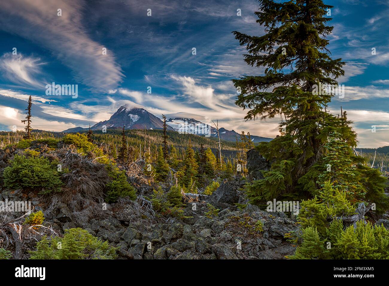 Lava Flow To Middle And North Sister Three Sisters Wilderness