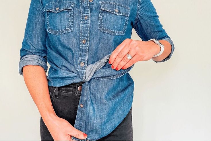 Learn This Super Easy Style Hack That Turns A Button Down Shirt Into A