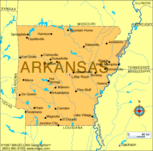 Map Of Counties In Arkansas