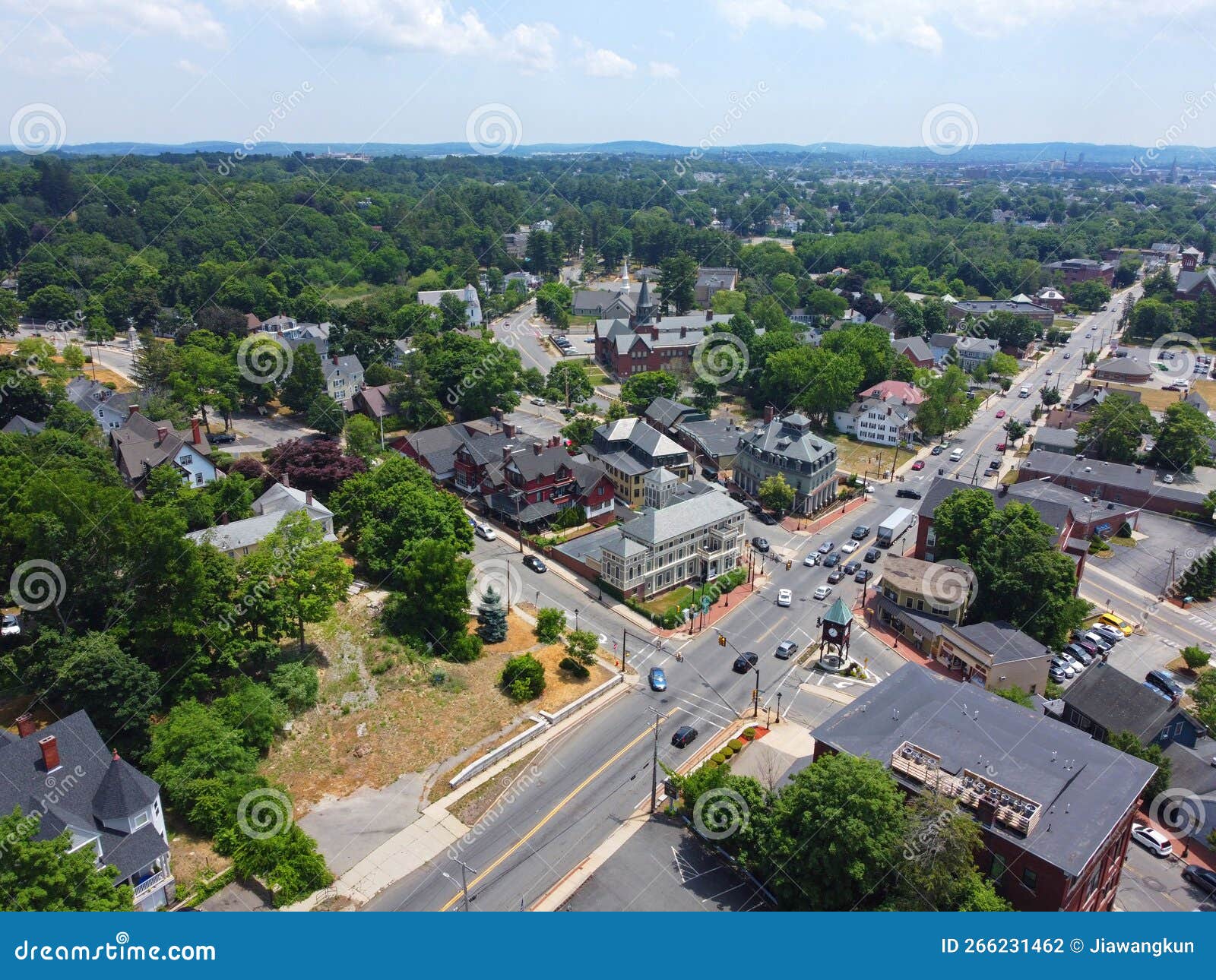 Methuen Downtown Aerial View Massachusetts Usa Stock Image Image Of