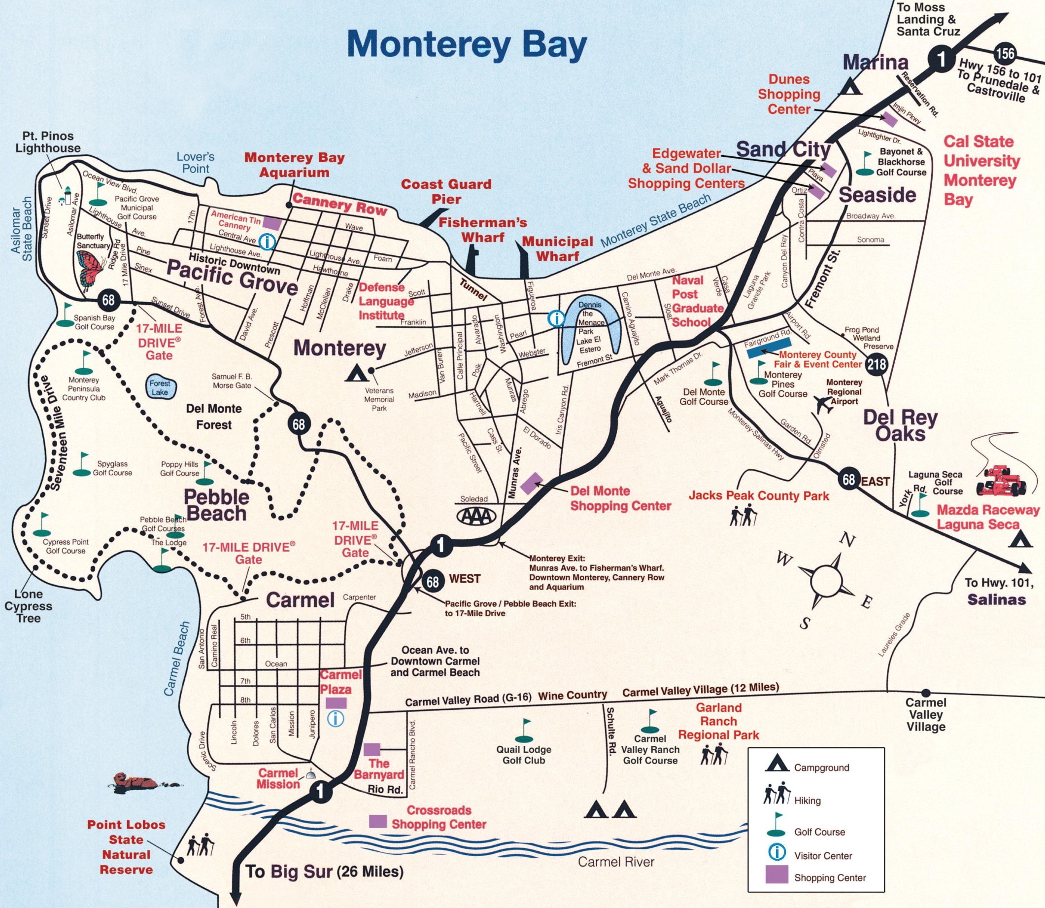 Monterey County Map California Usa Cities And Towns In Monterey