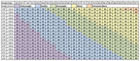 Navy Bca Height Weight Chart