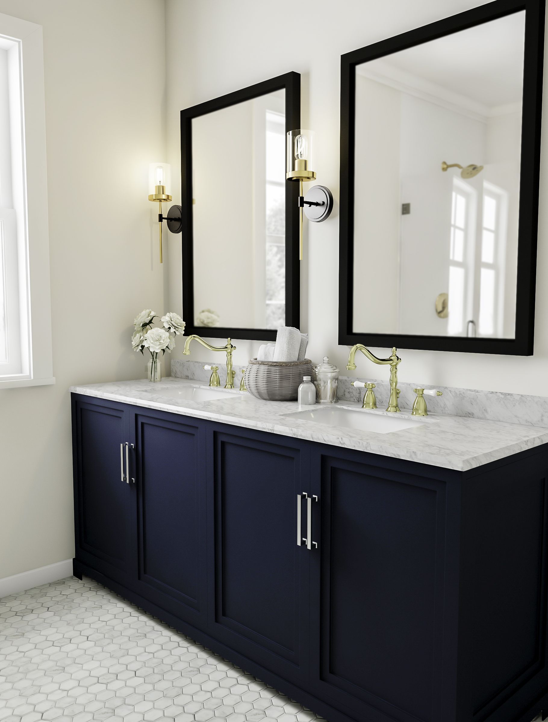 Navy Blue Bathroom Vanity