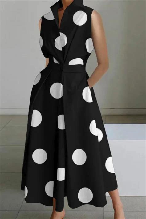 Navy Blue Dress: Elevate Your Style With Polka Dot Charm