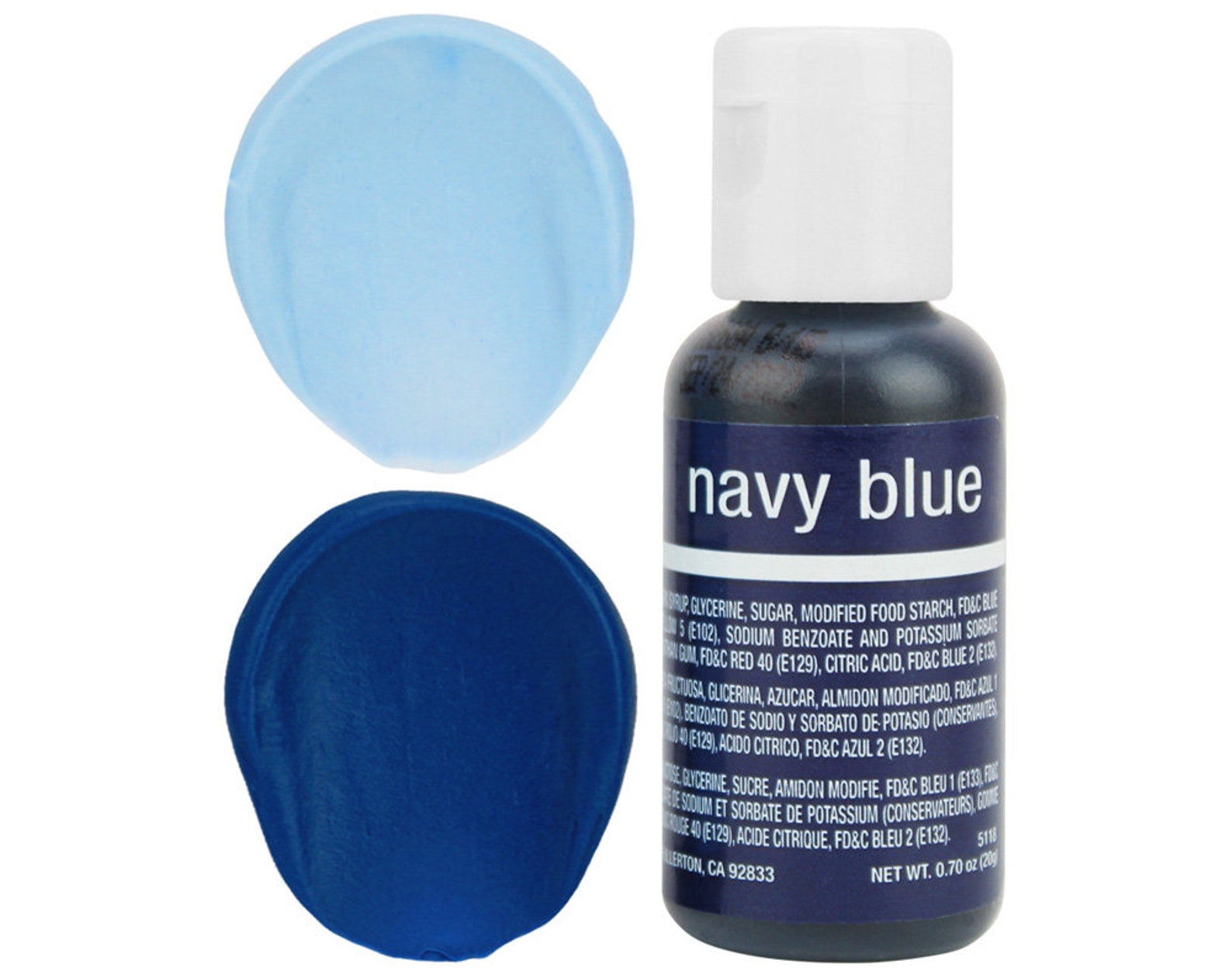 Navy Blue Gel Food Coloring Chefmaster Navy Blue Food Etsy