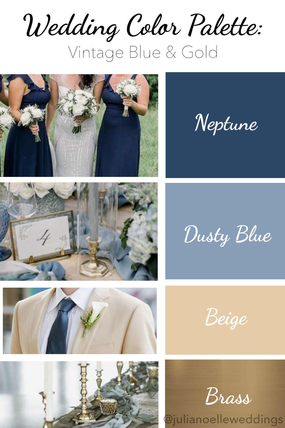 Navy Blue Gold Wedding