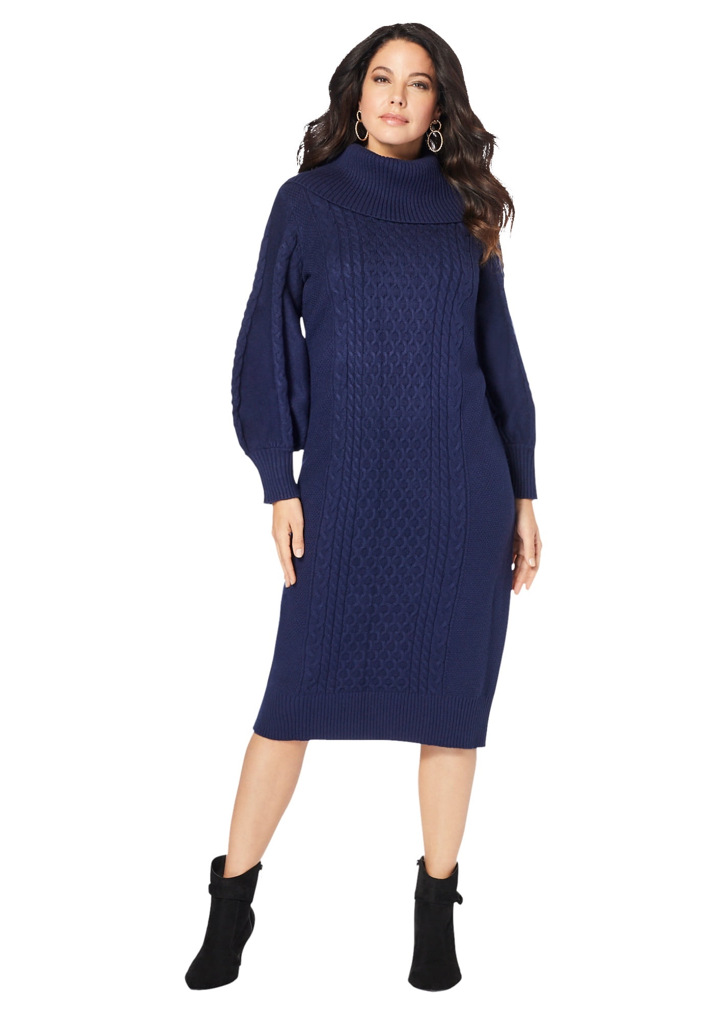 Navy Blue Sweater Dress