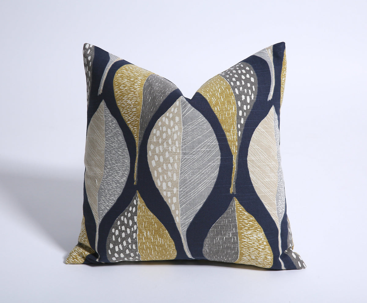 Navy Blue Throw Pillow Cover Geometric Home By Gigglesofdelight Navy