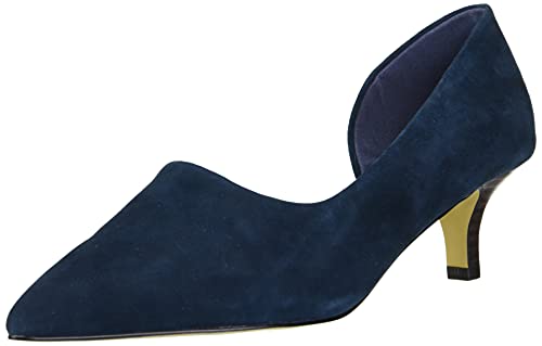 Navy Kitten Heel Shoes