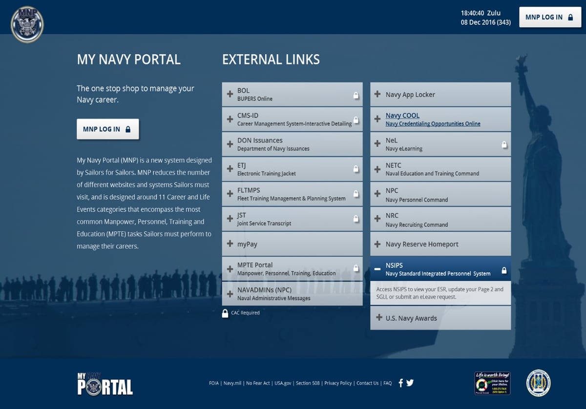 Navy Launches Beta Sailor Portal First Step To Single Login Site