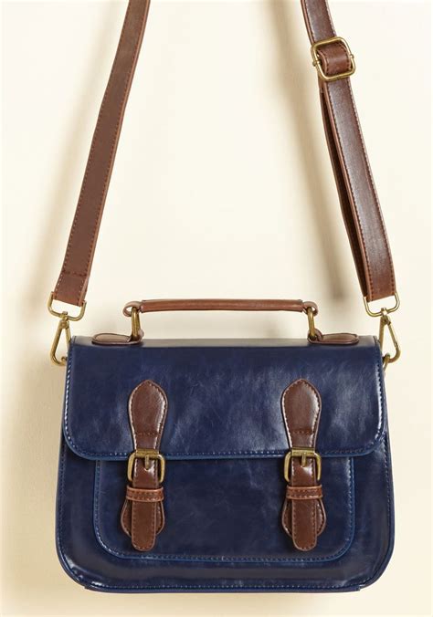 Navy Purse Has Your Every Wandering Covered With Its Smooth Faux