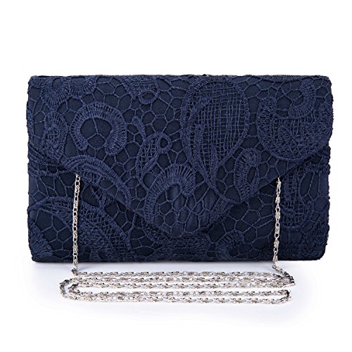 Navy Satin Plain Clutch Bag Evening Bag Clutch Bag