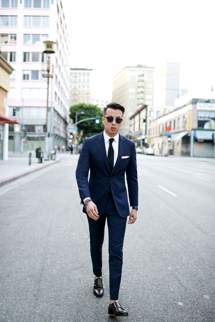 Navy Suit With Tie