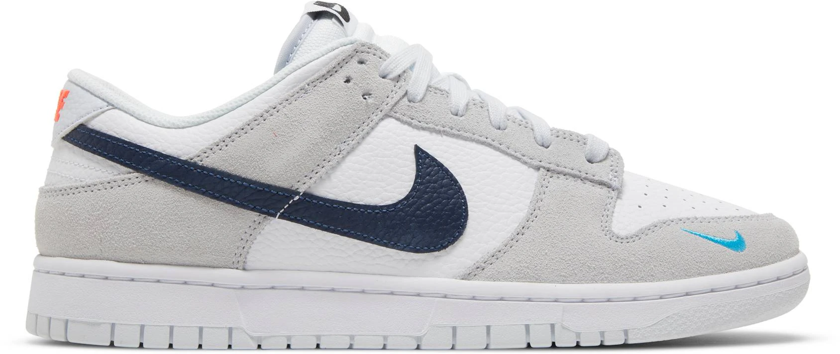 Nike Dunk Low White Grey Navy Aqua Mini Swoosh Fj4227 001 Novelship