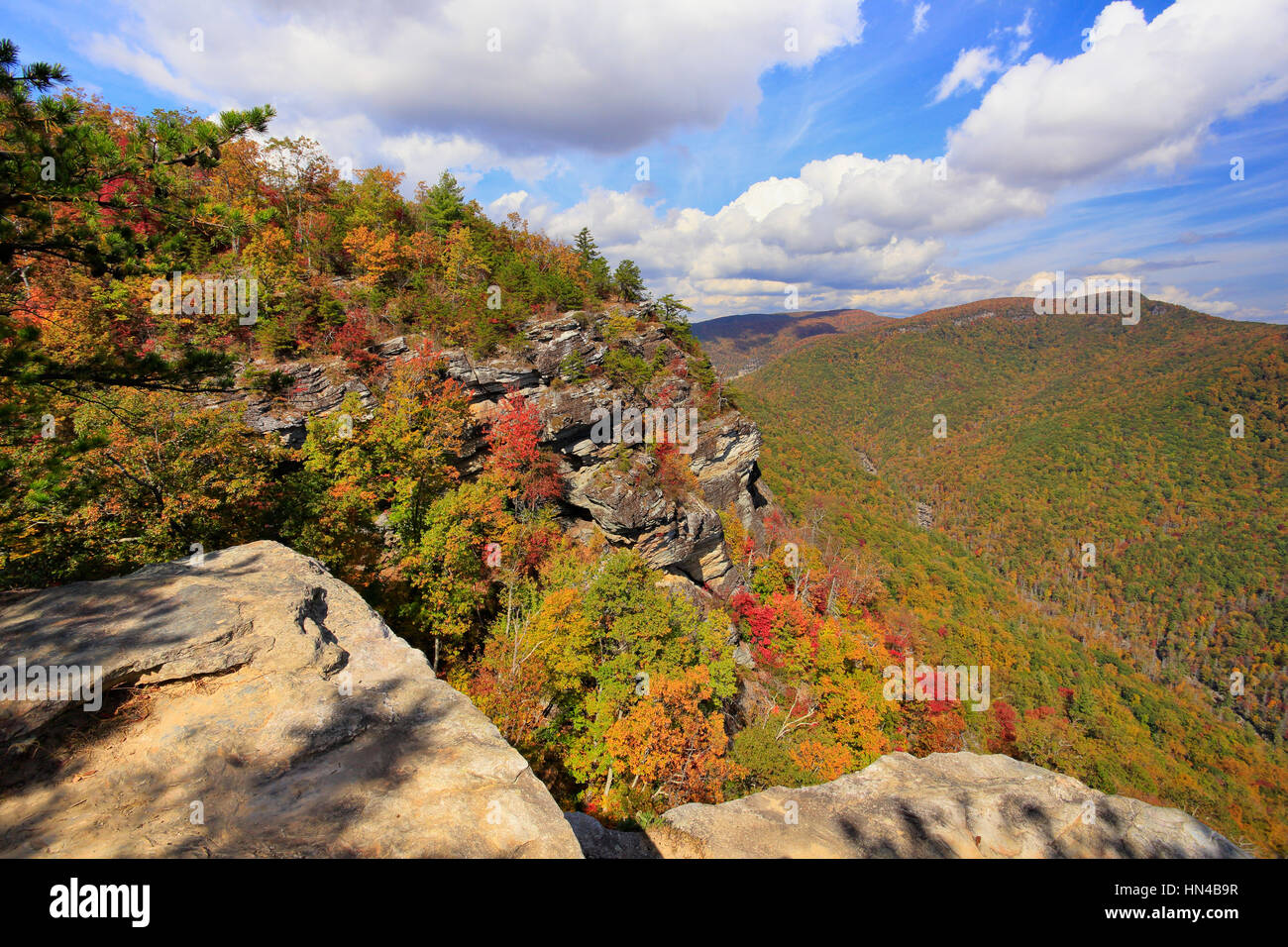 North Carolina View Wisemans Overlook Linville Gorge Stock Image