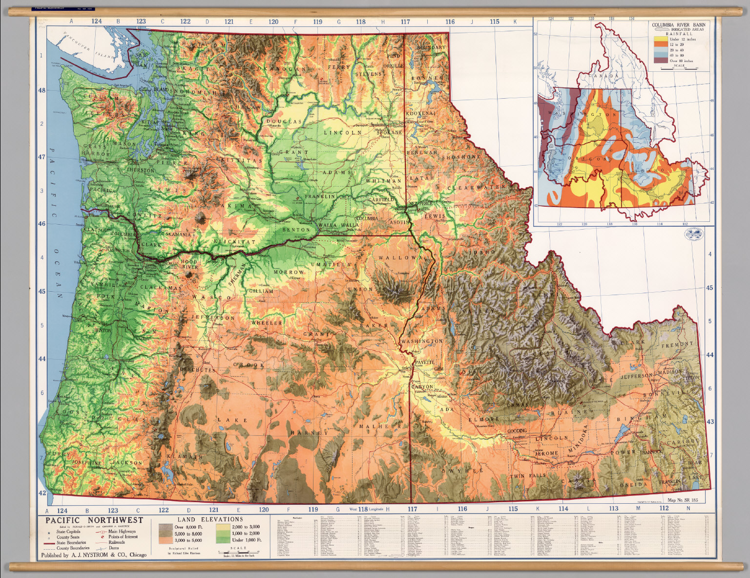 Northwest United States Map With Cities Northwest Usa Map Physical