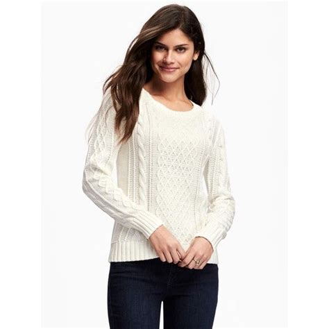 Old Navy Womens Classic Cable Knit Sweater 35 Liked On Polyvore