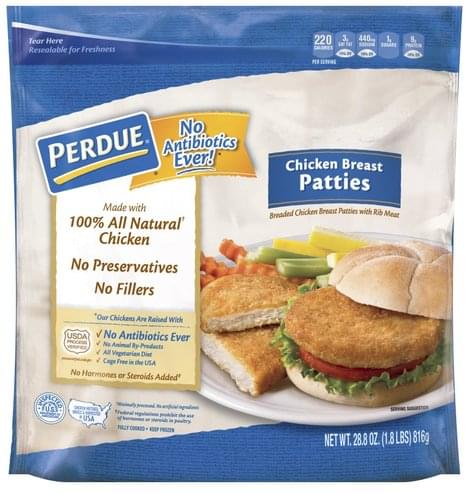 Perdue Chicken Breast Patties 28 8 Oz Nutrition Information Innit