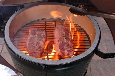 Perfect Medium Rare Beef Ribeye Steak Using A Big Green Egg Bbq Grill